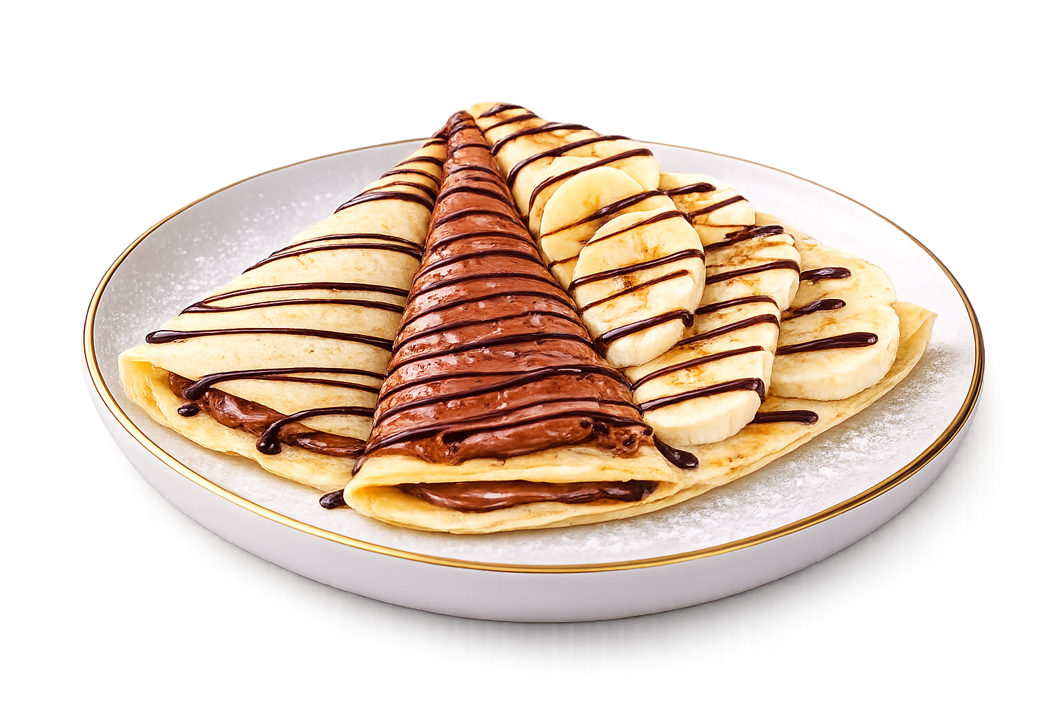 ბლინი შოკოლადით და ბანანით